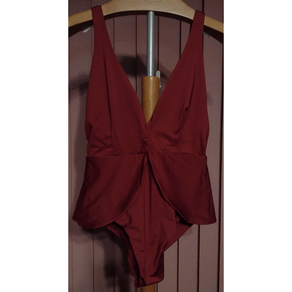 Shakti Swim Maroon One Piece Swimsuit Large